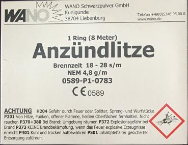 Anzündlitze, Gelb, 18-28 s/m