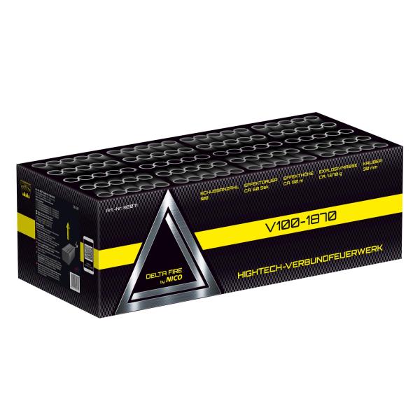 Delta Fire V100-1870, 100 Schuss, Verbundfeuerwerk