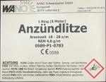 Anzündlitze, Gelb, 18-28 s/m