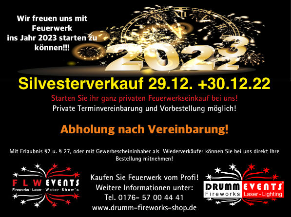 Silvester - Feuerwerksverkauf